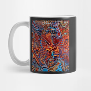 Dragons in Fire Abstract Pattern Mug